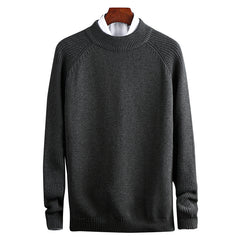 Fashion Sweater Men Thick Round Neck Slim Casual
