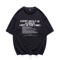 Casual Hip Hop Style Cotton Half-Sleeve Tee for Men