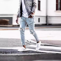 Fashion Wash Jeans Men's Ripped