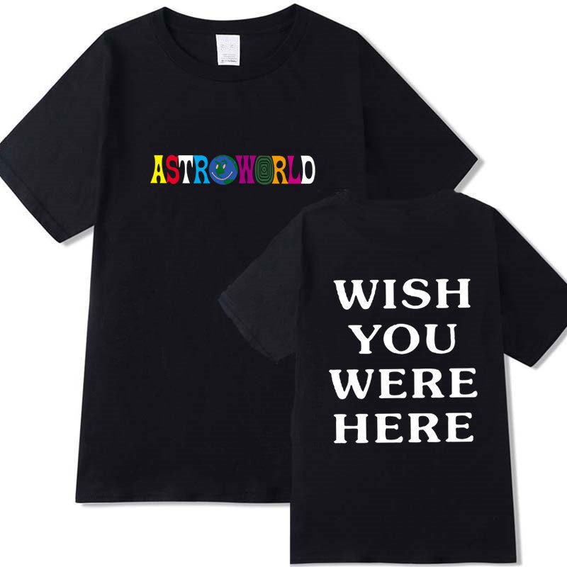 “WISH YOU WERE HERE” Men’s Streetwear Casual T-Shirt