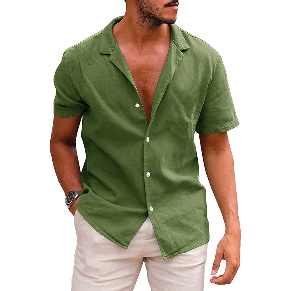 Men’s Casual Button Down Shirt – Short Sleeve
