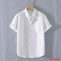 Loose Casual Linen Short-sleeved Shirt