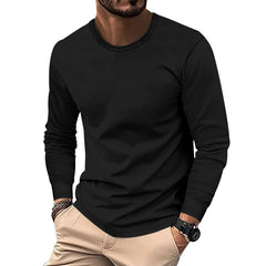 Men’s Casual Top-Round Neck Waffle Knit Shirt for Everyday Comfort