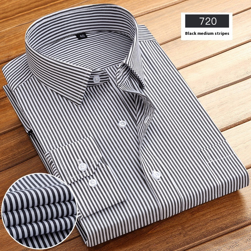 New Business Striped Spring And Autumn Men's Long-sleeved Shirt