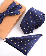 Slim Necktie Set Men's Three-Piece Bow Tie