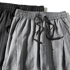 New Loose Striped Men’s Wide-Leg Casual Pants