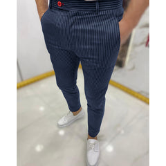 Men’s Thin Striped Slim Fit Casual Pants