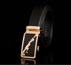 Men's Leather Business Belt With Buckle
