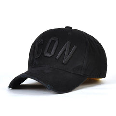 Casual Wear “ICON” Embroidered Baseball Cap for Men – Street Style Fashion Hat