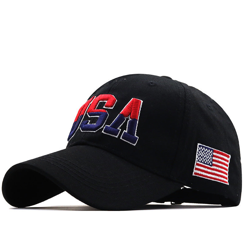 USA Embroidered Baseball Cap – Unisex Outdoor Casual Couple Hat
