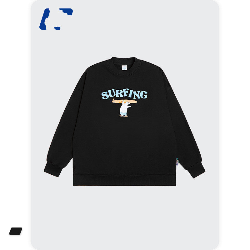 Men's Polar Bear Simple Hand-painted Cartoon All-match Casual Sweatshirt