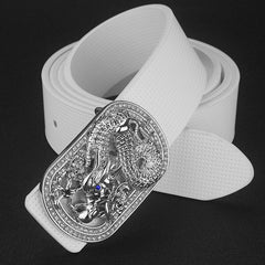 Fashion Creative All-match Leather Smooth Buckle Belt