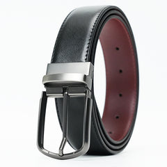 Men's Leather Rotating Pin Buckle Cowhide Belt
