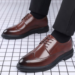 Men's Brogue Leather Business British Formal Leather Shoes