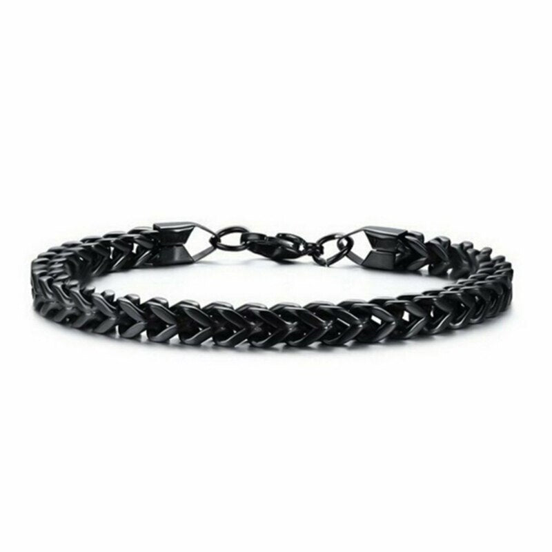 Men’s Stylish Stainless Steel Chain Bracelet – Modern Charm Jewelry