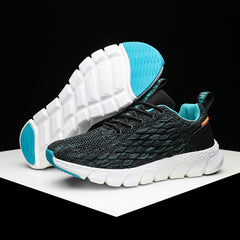 Men’s Casual Sports Fly-Knit Running Shoes – Lightweight Single Sneakers