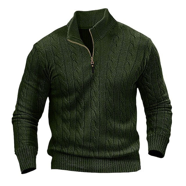 Men's Long-sleeved Zipper Sweater