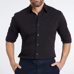 Men's Business Shirt Solid Color