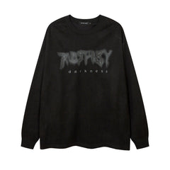 Letter Cross Printed Long-sleeved T-shirt For Men