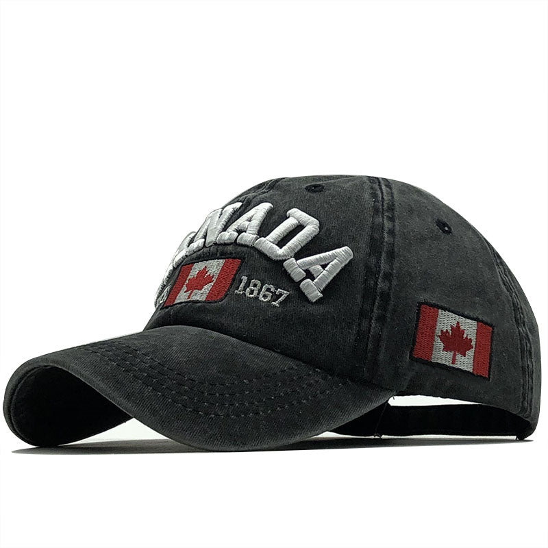 Canadian Flag Cotton Baseball Cap – Unisex Outdoor Sports Hat