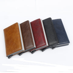 PU Automatic RFID Multi-Function Card Holder