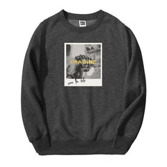Printed crew neck sweatshirt