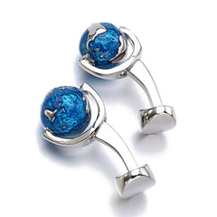 Fashionable Formal Earth Rotatable Cufflinks
