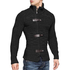 Men’s Cardigan Coat-Autumn & Winter Turtleneck Sweater Jacket for Casual & Warm Wear