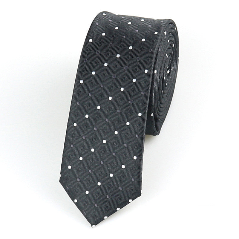 Formal Wear Korean Style Men's Casual Striped Dot Retro Glossy Hand Tie