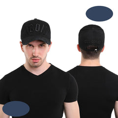 Casual Wear “ICON” Embroidered Baseball Cap for Men – Street Style Fashion Hat