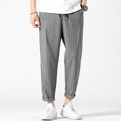 New Loose Striped Men’s Wide-Leg Casual Pants
