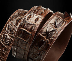 Genuine Leather Crocodile Skin Business Casual Men's Pin Buckle Belt