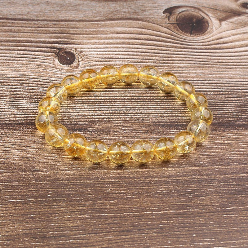 Men’s Citrine Beaded Bracelet – Natural Stone Wealth & Energy Jewelry