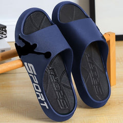 Men’s Summer Basketball Slippers – Thick-Soled Outdoor Fashion Slides