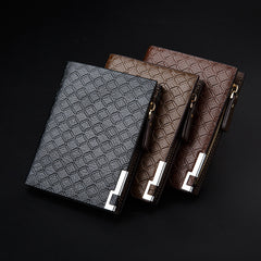 Men's Embossed Short Business Wallet