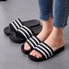 Men’s Striped Home Slippers – Comfortable Indoor Shoes