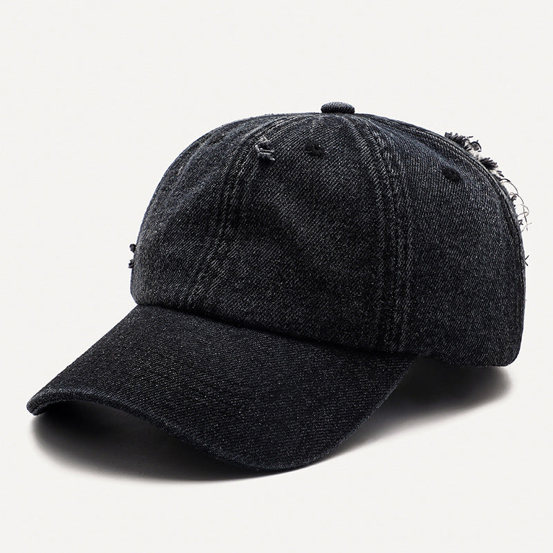 Vintage Wash Ripped Denim Cap – Everyday Streetwear Hat