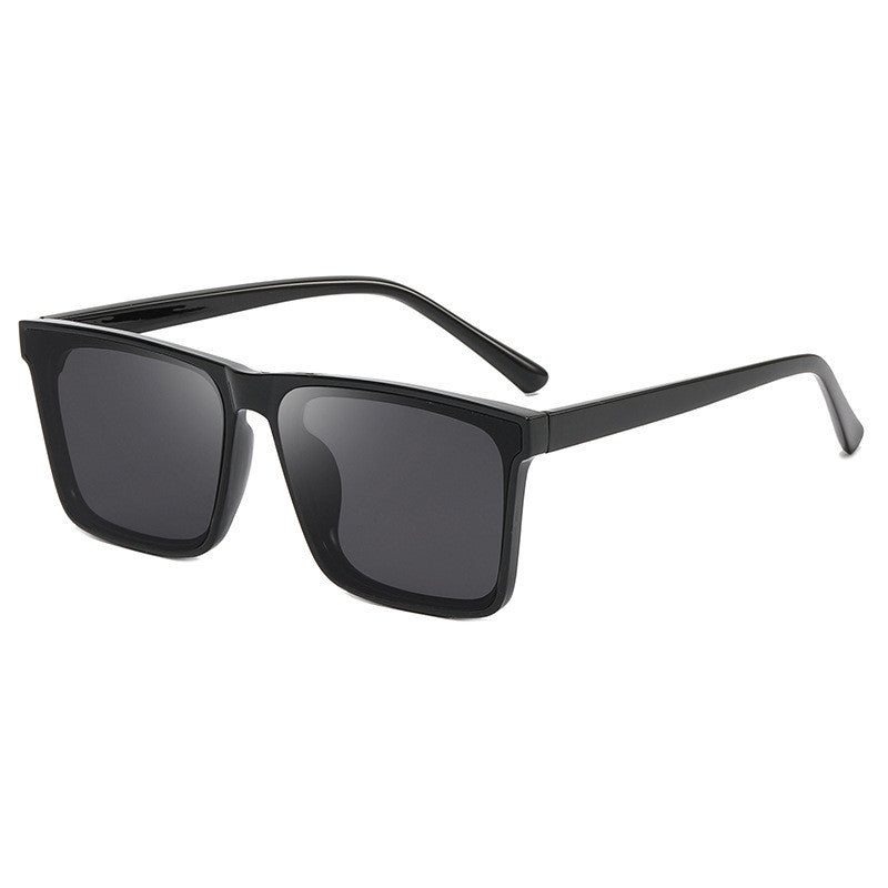 Polarized Square Sunglasses With Flat Tear Film For Men