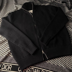 Zip Turtleneck Wool Coat For Men