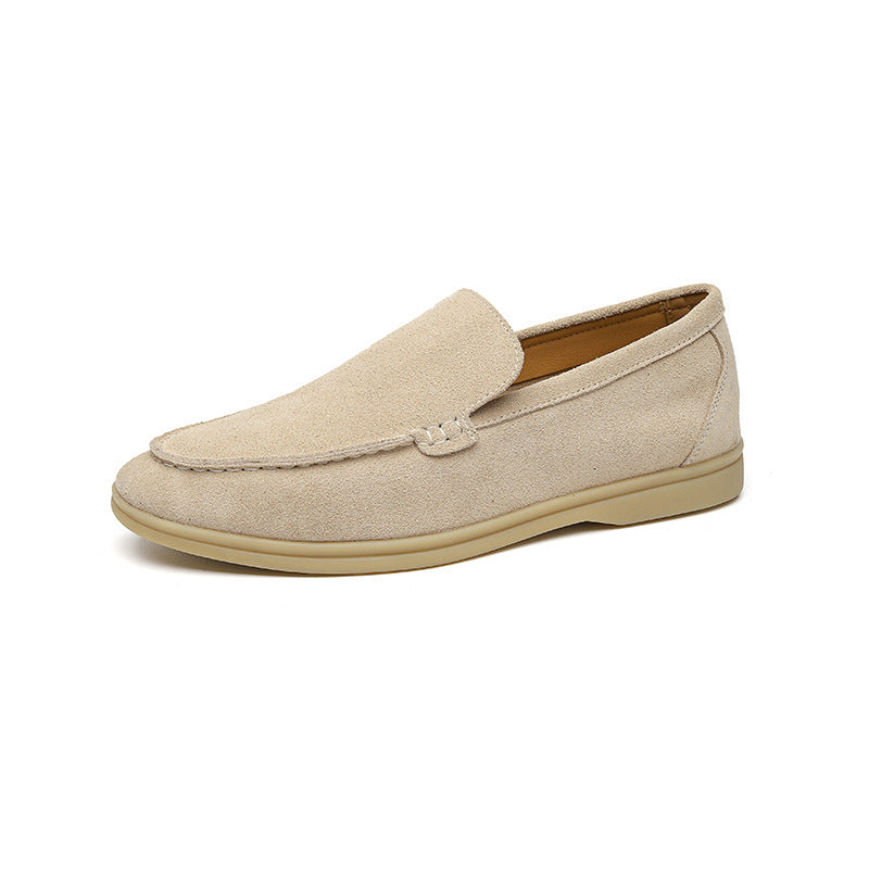Men’s Autumn Suede Loafers – Shallow Mouth Casual Slip-On Shoes