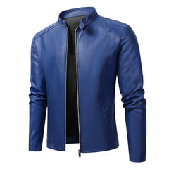 Men's Slim Casual Leather Jacket Motorcycle