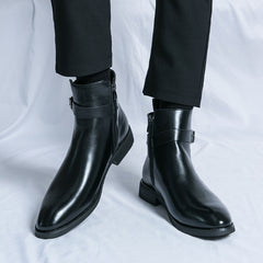 High-Top British Fall Winter Men Western Boots Men