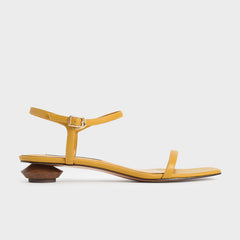 Women's One-strap Square Toe Low Heel Sandals