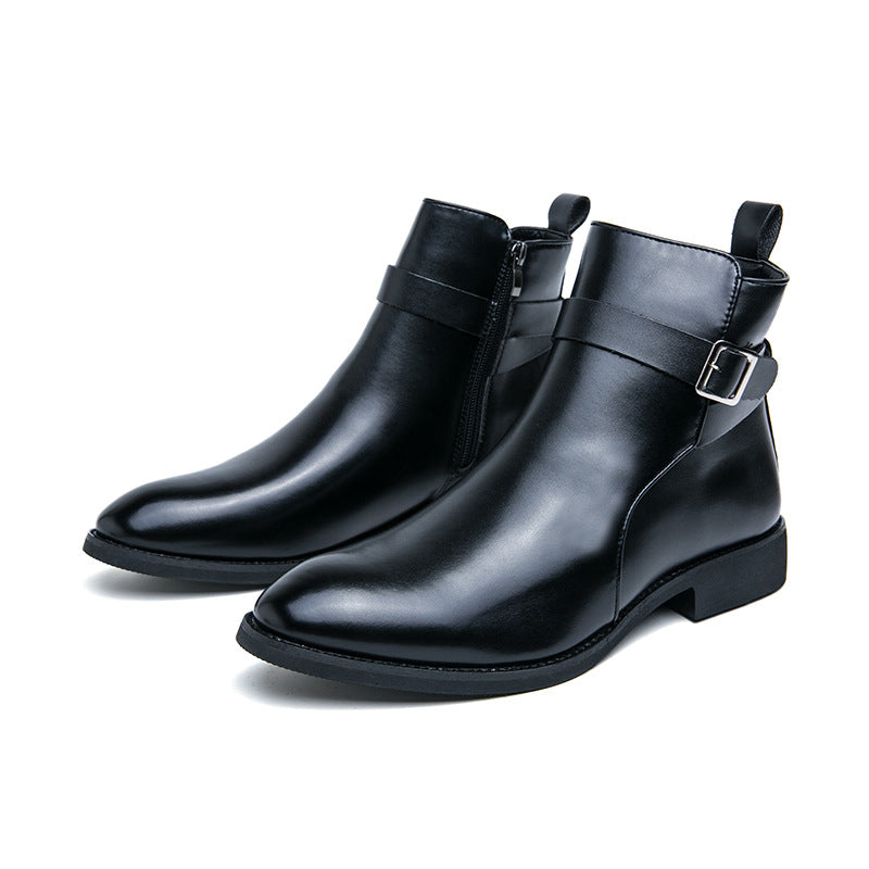 High-Top British Fall Winter Men Western Boots Men