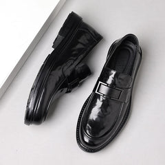 Men's British Slip-On Pointed Leather Shoes