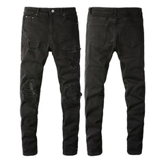 Jeans Men's High Street Fashion Brand Street Ripped Jeans
