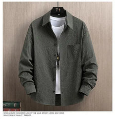 Men Casual Shirts For Daily Wear Smart Casual Single Breasted Full Sleeve Solid Color Turn Down Collar Spring And Autumn