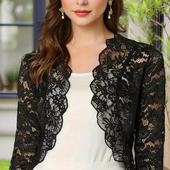 Cropped Lace Cardigan
