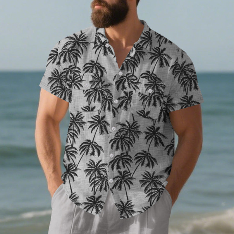 European And American Men's Beach Short Sleeve