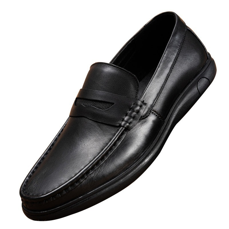 Men's Formal Leather Dress Shoes – Soft Sole Flat Heel Business Style